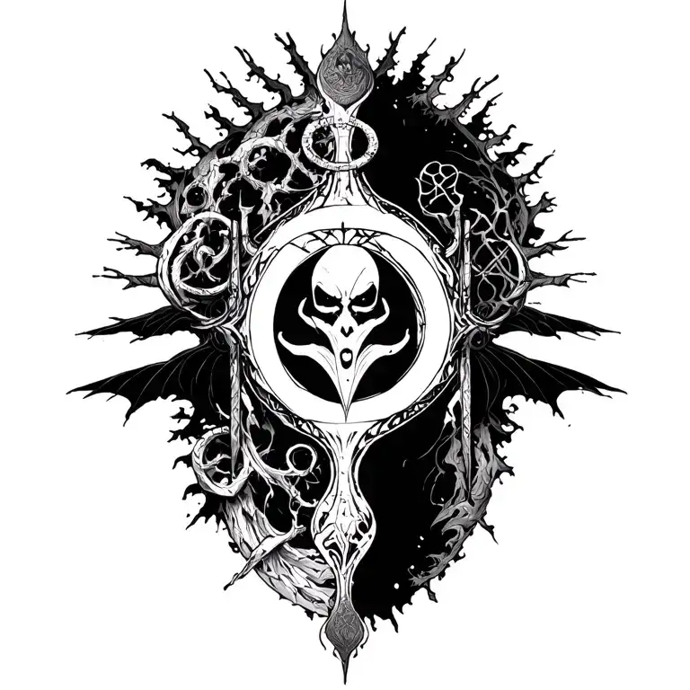 Heavens Gate 3 With Vampiric Symbols