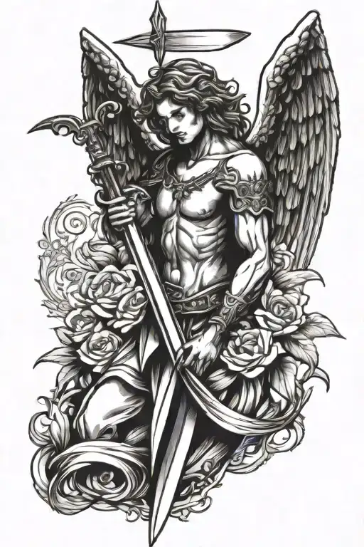 Angel Holding A Sword