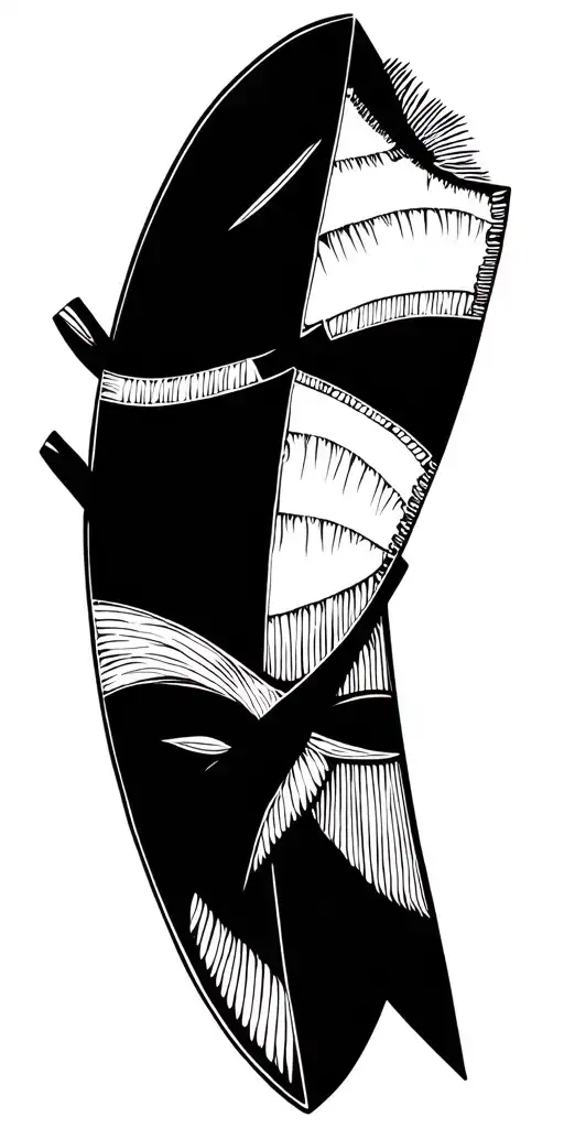 African Shield And Spears Crossed