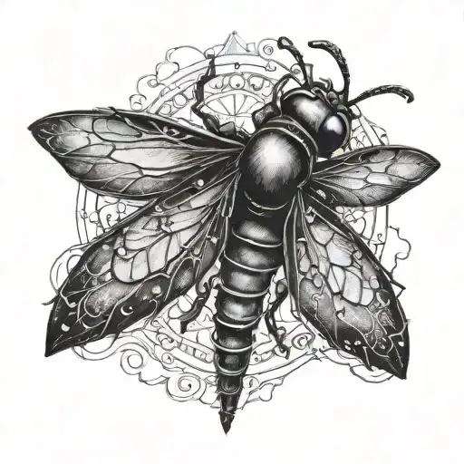 Firefly Blackwork Occult Dark Art