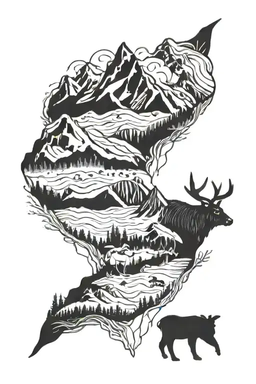 Mountains With Animals
