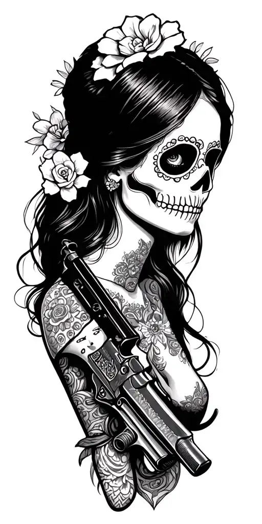 Guns Girl Day Of The Dead