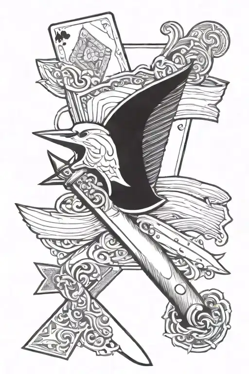 Cards And Knife