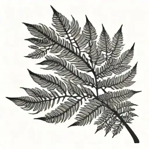 Silver Fern Leaf And My Family