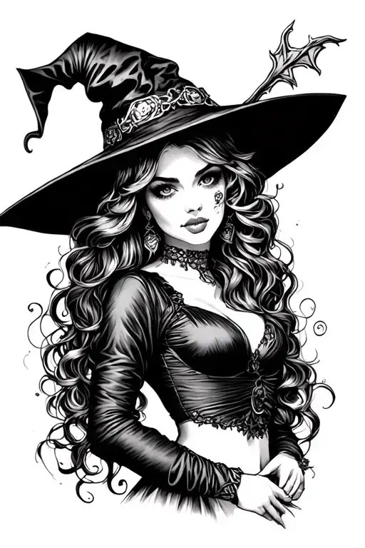 Witch Pin Up Girl