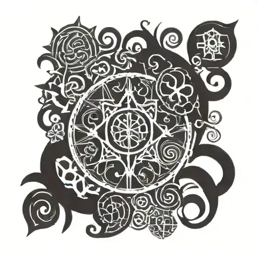 Sigils Merged With Adinkra Symbols