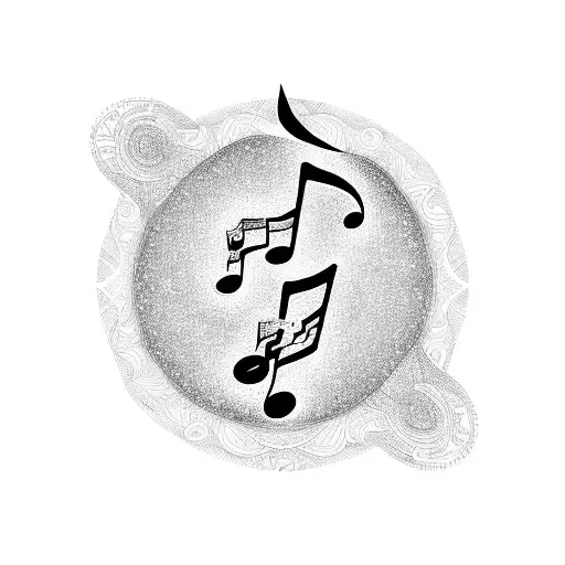 Galaxy Composed Of Musical Notes