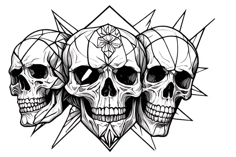 Geometric With Skulls