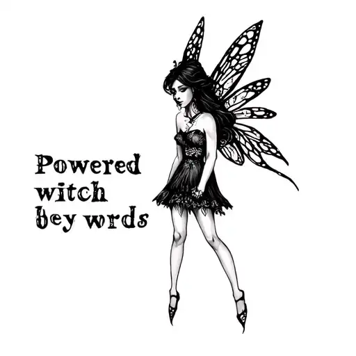 A Fairy With The Words Powered By Bitch