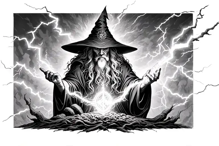 Wizard Summoning Lightning