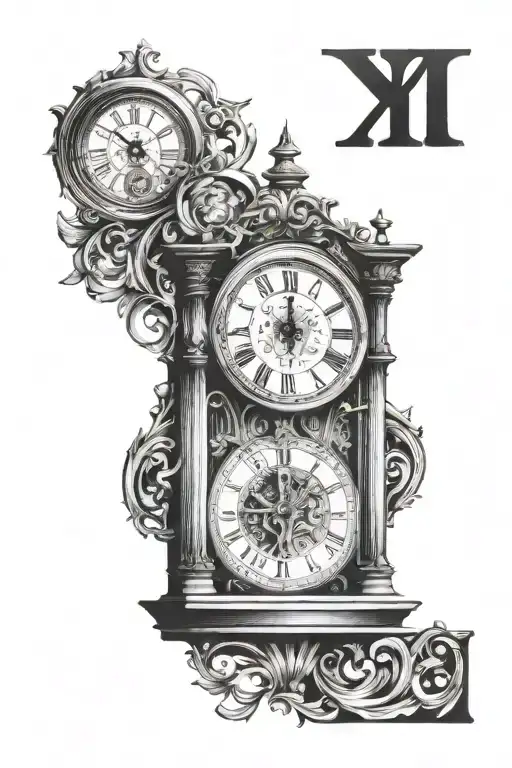 1945 Roman Numeral Clock