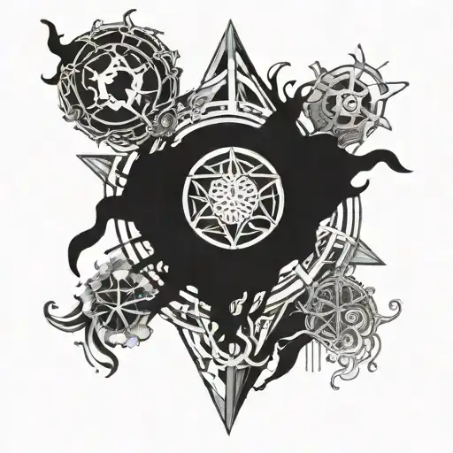 Dark Style Symbol Of Rebirth Force