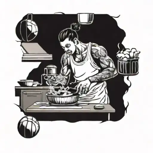 A Basketball Player Cooking Up A Storm In The Kitchen