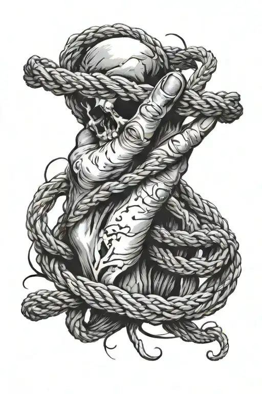 Dead Hand Holding Rope