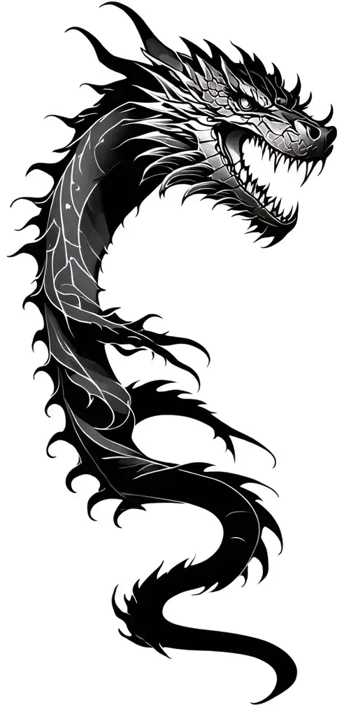 Bold Fierce Large Dragon Head Full Sleeve