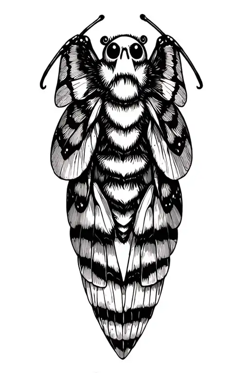 Deadhead Moth Perched