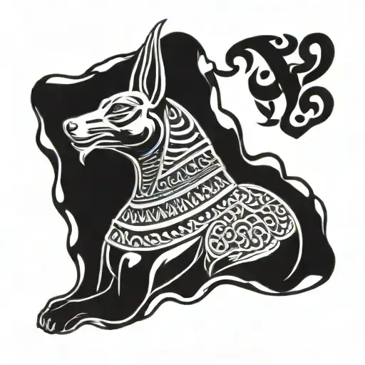 Anubis With Scales Egypcian God