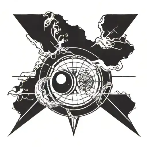 Minimal Compass Yin And Yang Symbol