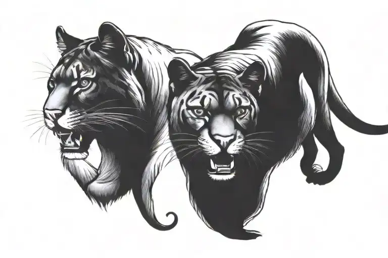 A Panther And A Puma