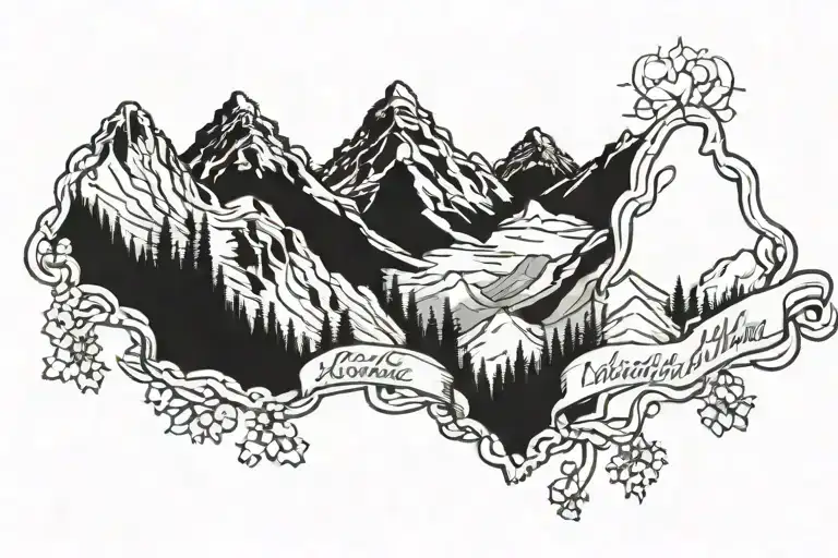 Rocky Mountains With A Quote Incorporated