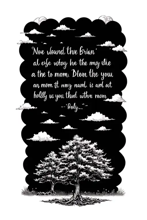 Clouds All Around A Quote For My Mom Holly And My Dad Brian With Some Trees To Symbolize Growth