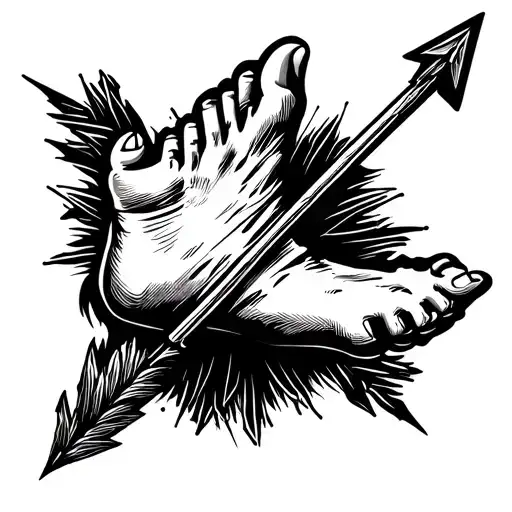 An Arrow Going Up Foot