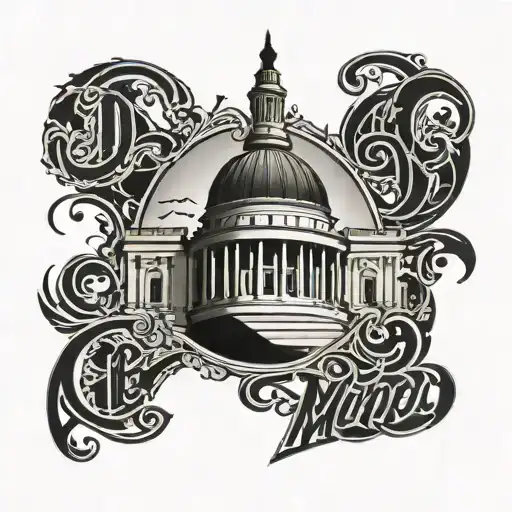 Dc Capitol With Murda Capital Lettering Complemented