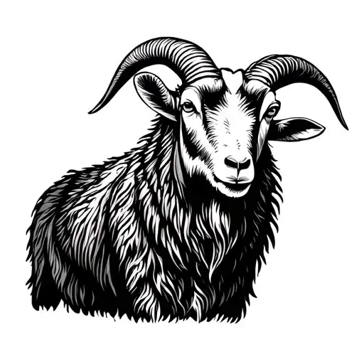 Mountain Goat Standing