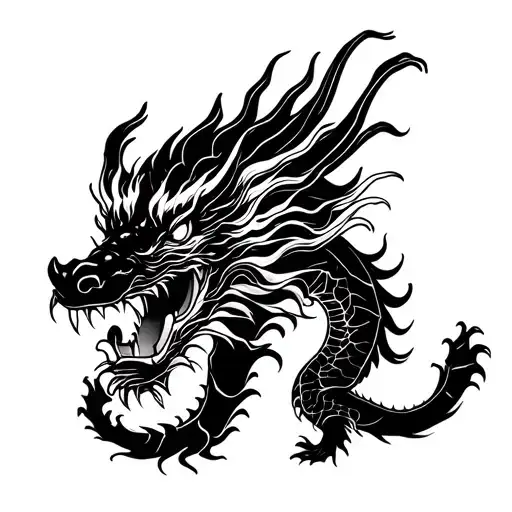 Black Japanese Dragon