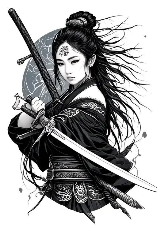 Woman Samurai Sword