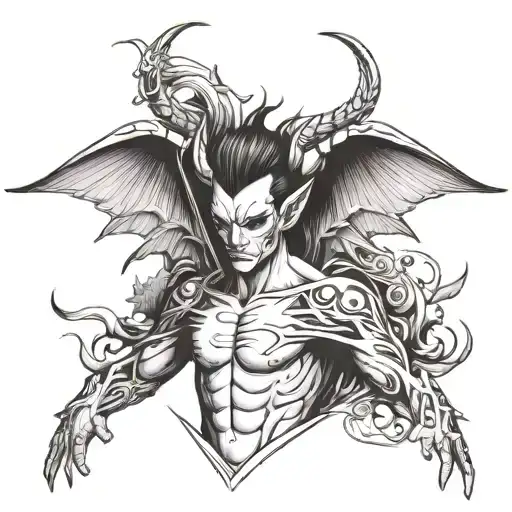 White Devil With Wings Wrapped