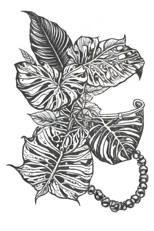 Bracelet Plants Monstera Strelitzia Fern Alocasia Anthurium