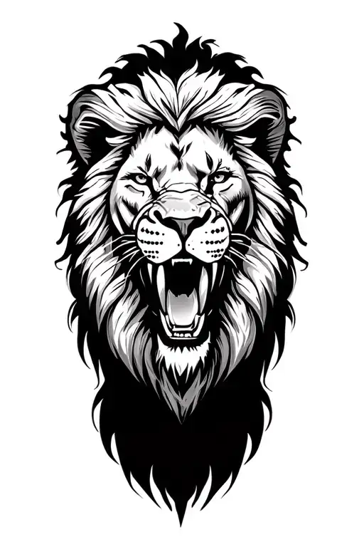 Lion Roaring With Sikh Warrior