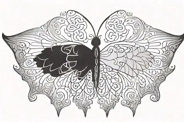 Butterfly Wings Spread Wide