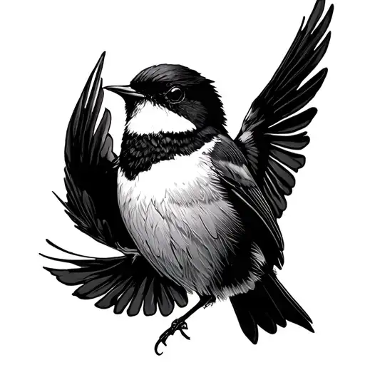 Willy Wagtail Bird Flying