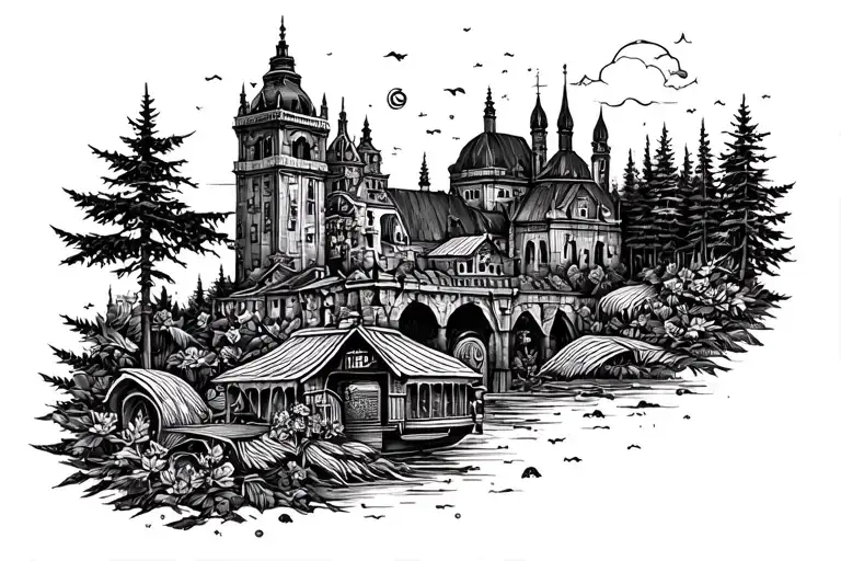 Travel Fantasy Scene