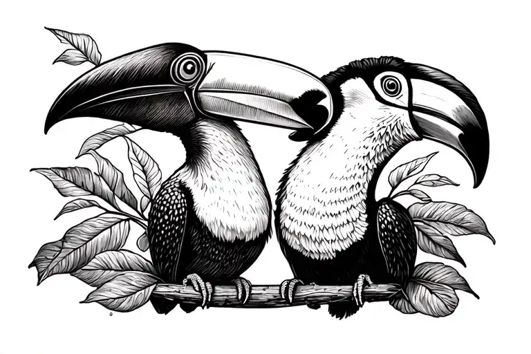 2Pieces Of Ravioli And A Toucan