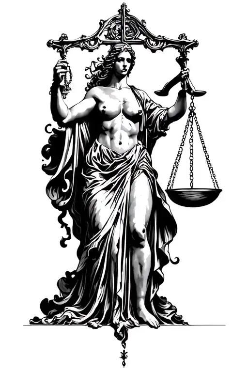 Justice Holding Scales