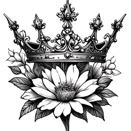 Crown Of King And Flower