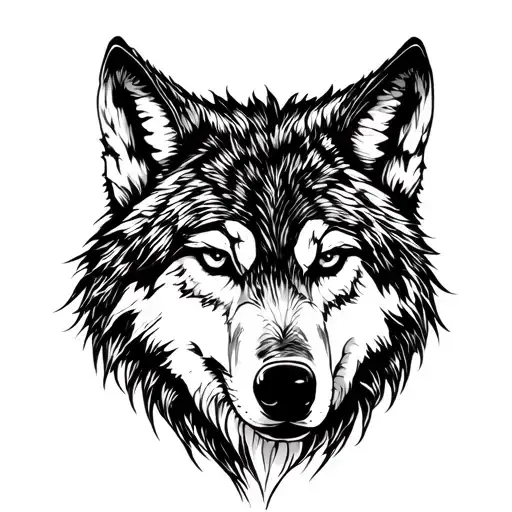 Wolf Alone With A Scars