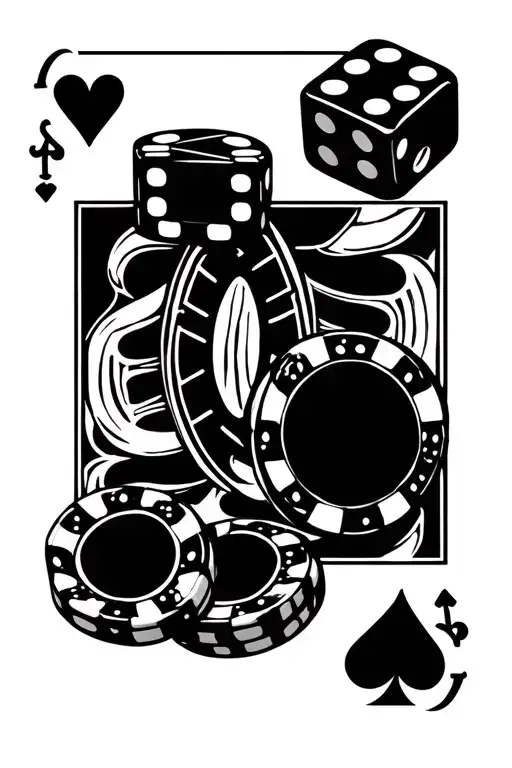Cards Money Dice Casino Chip