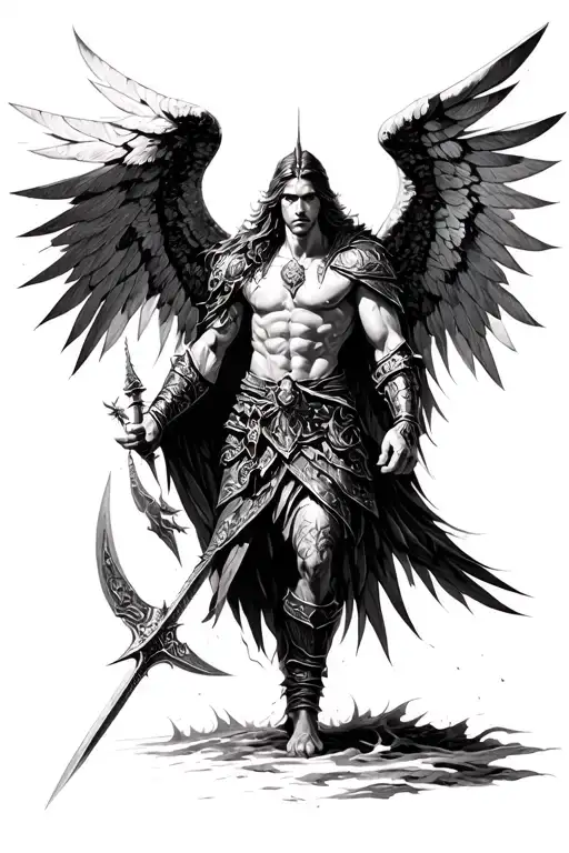 Dark Wild Warrior Archangel Michael