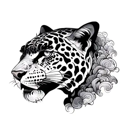 Jaguar Azteca With Japanese Clouds
