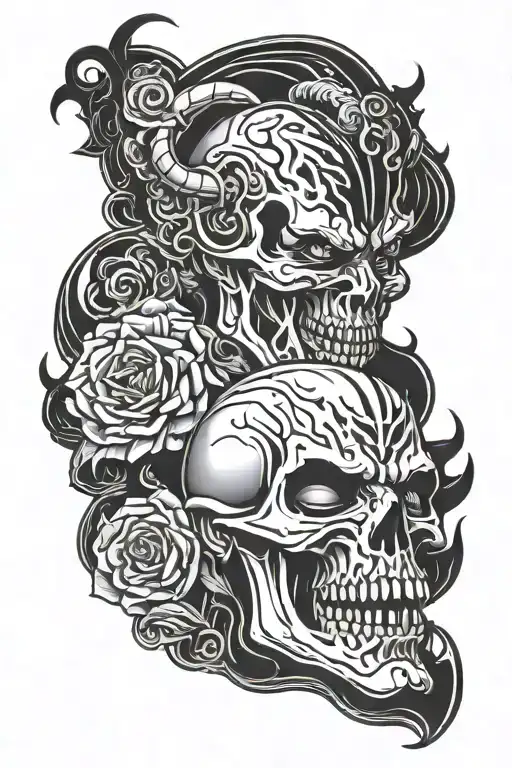 Horror Movie Villian Tatto