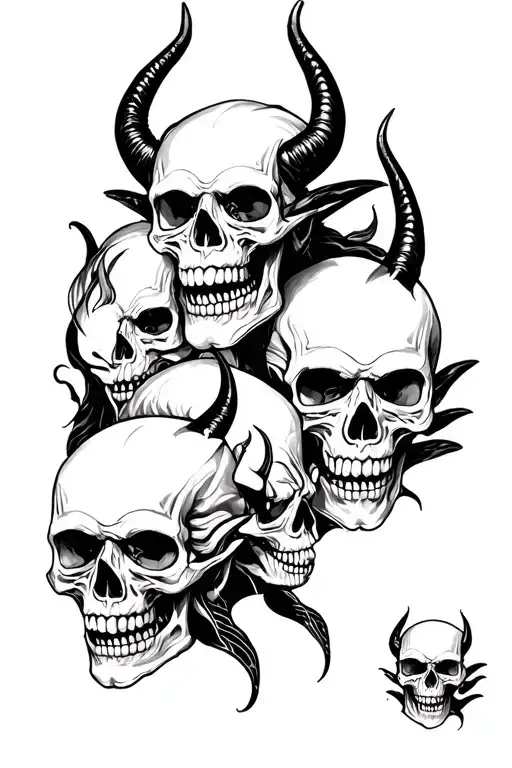 Devil And Skulls