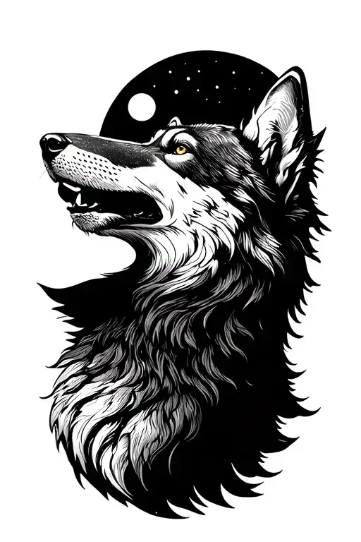 Wolf Howling At The Moon