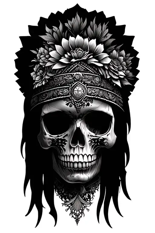 Headress Skull Wearing