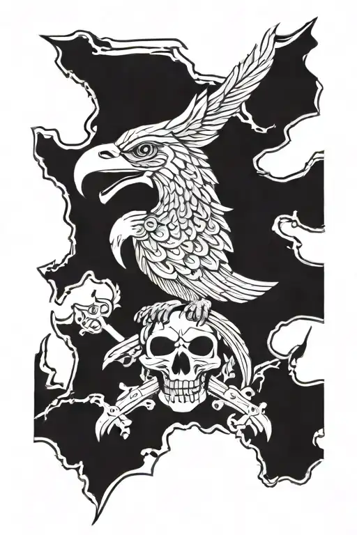 Ak 47 Skull Eagle Punjab Map Outline