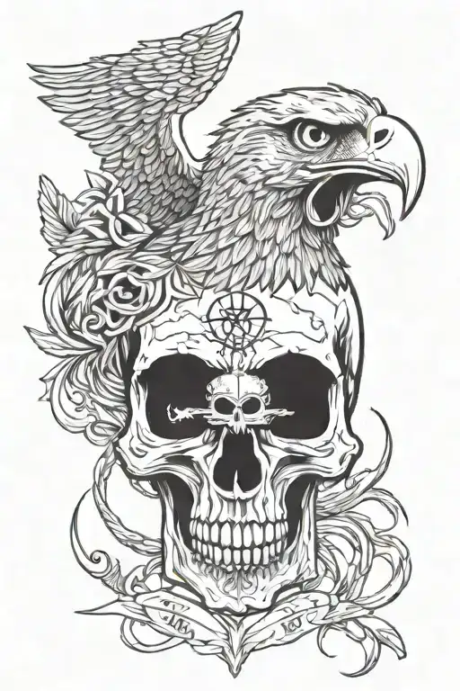 Ak 47 Skull Eagle Punjab Map Outline