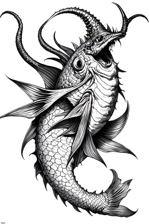 Large Devil Fish Transforming